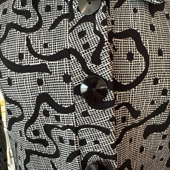 Andria Leiu collection black-and-white blazer size medium - Picture 2 of 6